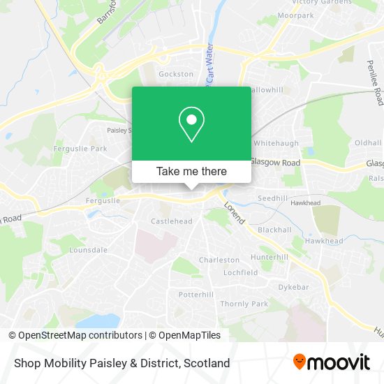 Shop Mobility Paisley & District map