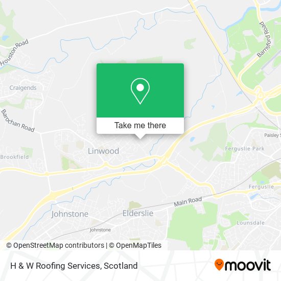 H & W Roofing Services map