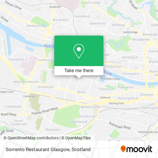 Sorrento Restaurant Glasgow map