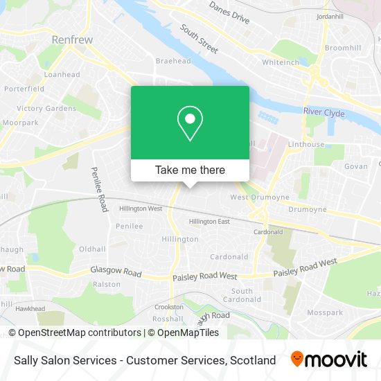 Sally Salon Services - Customer Services map