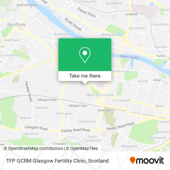 TFP GCRM Glasgow Fertility Clinic map