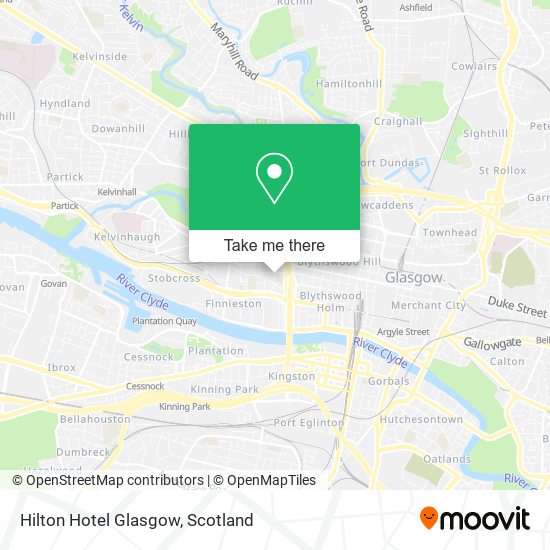 Hilton Hotel Glasgow map