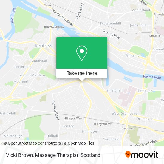 Vicki Brown, Massage Therapist map
