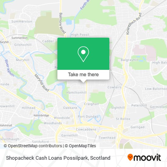 Shopacheck Cash Loans Possilpark map