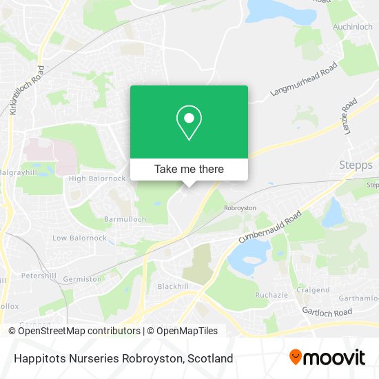 Happitots Nurseries Robroyston map