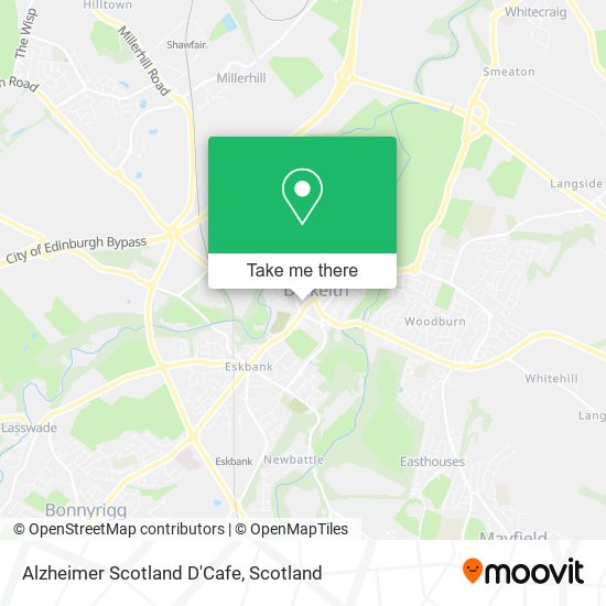 Alzheimer Scotland D'Cafe map