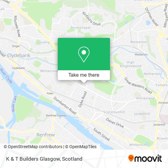 K & T Builders Glasgow map