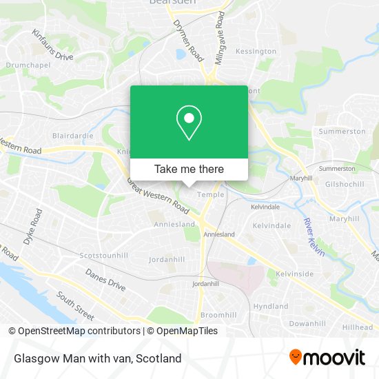 Glasgow Man with van map