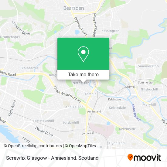 Screwfix Glasgow - Anniesland map