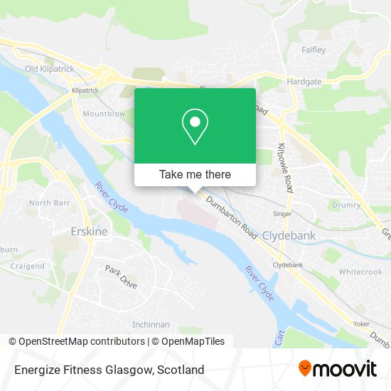 Energize Fitness Glasgow map