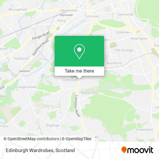 Edinburgh Wardrobes map
