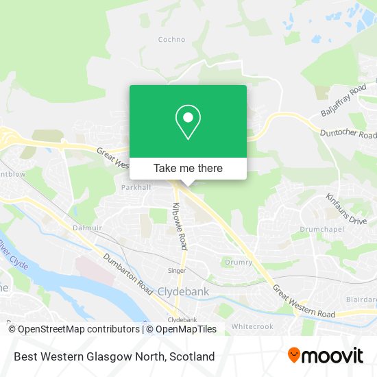 Best Western Glasgow North map
