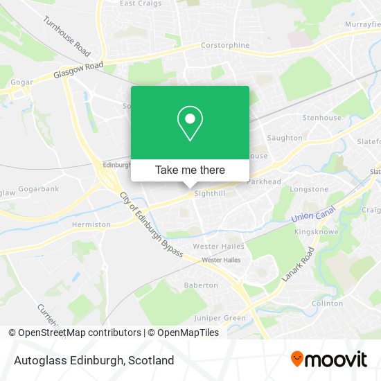 Autoglass Edinburgh map