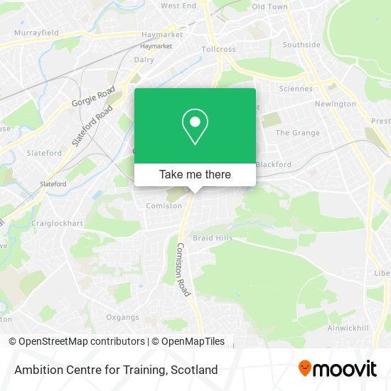 Ambition Centre for Training map