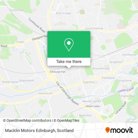 Macklin Motors Edinburgh map