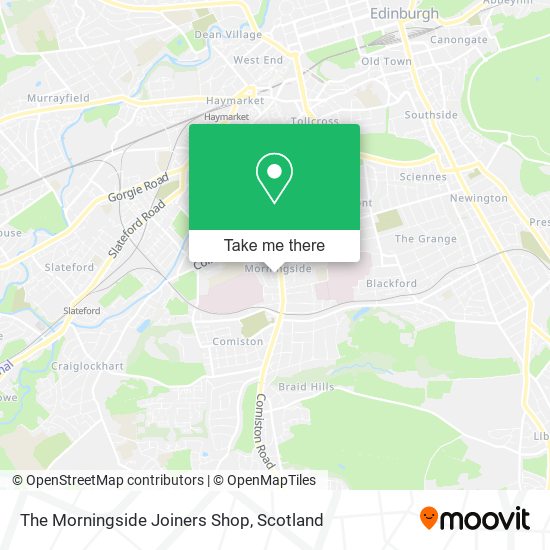 The Morningside Joiners Shop map