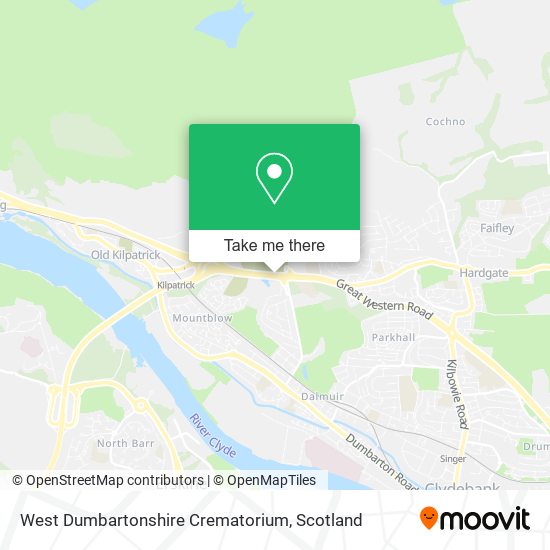 West Dumbartonshire Crematorium map