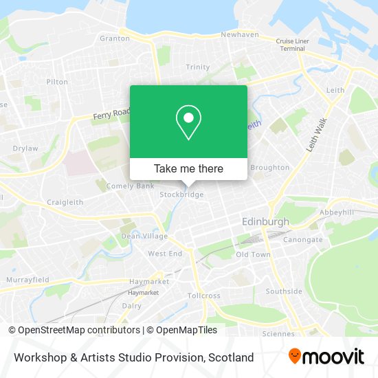 Workshop & Artists Studio Provision map