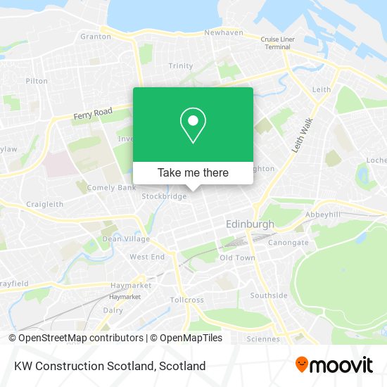 KW Construction Scotland map