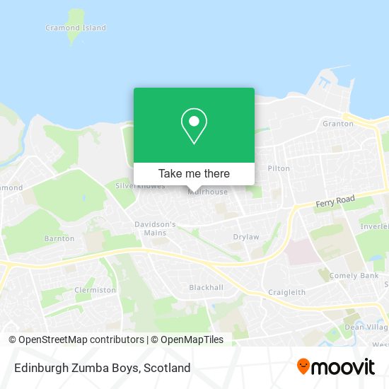 Edinburgh Zumba Boys map