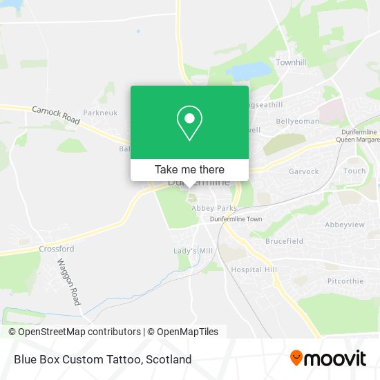 Blue Box Custom Tattoo map