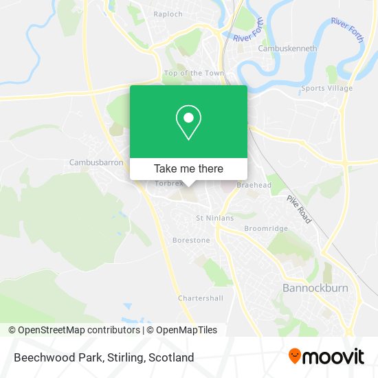 Beechwood Park, Stirling map