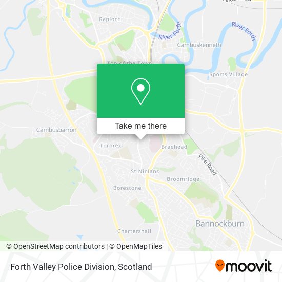 Forth Valley Police Division map