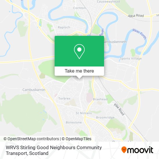 WRVS Stirling Good Neighbours Community Transport map