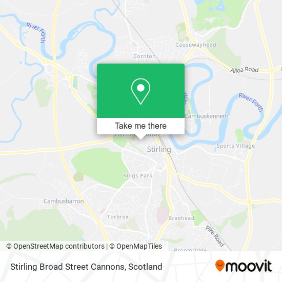 Stirling Broad Street Cannons map