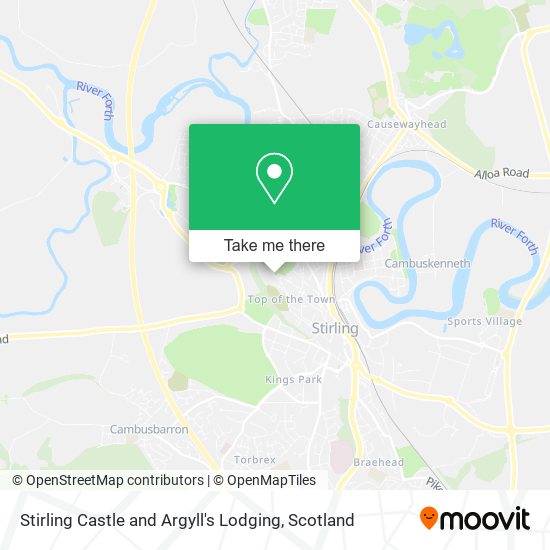 Stirling Castle and Argyll's Lodging map