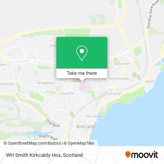 WH Smith Kirkcaldy Hos map