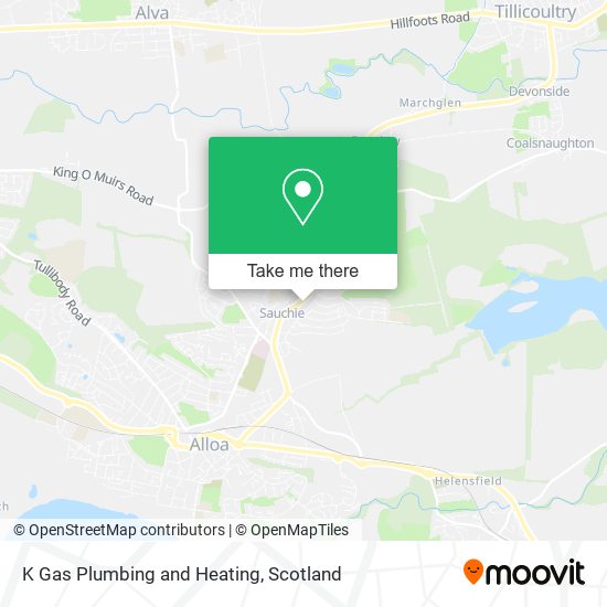 K Gas Plumbing and Heating map