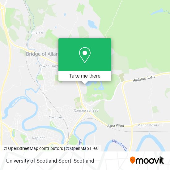 University of Scotland Sport map