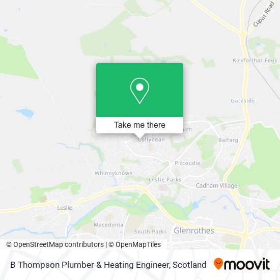 B Thompson Plumber & Heating Engineer map