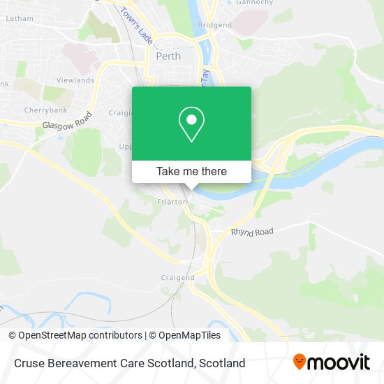 Cruse Bereavement Care Scotland map