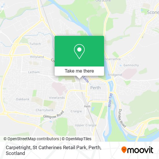 Carpetright, St Catherines Retail Park, Perth map
