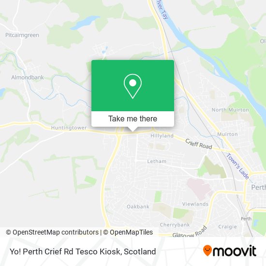 Yo! Perth Crief Rd Tesco Kiosk map