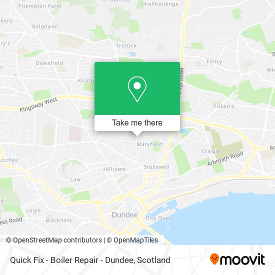 Quick Fix - Boiler Repair - Dundee map