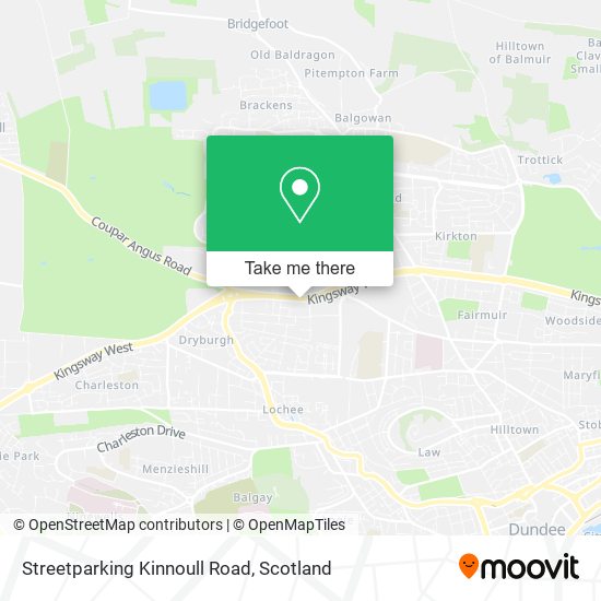 Streetparking Kinnoull Road map