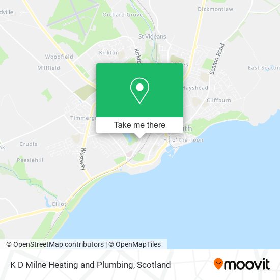 K D Milne Heating and Plumbing map