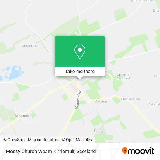 Messy Church Waam Kirriemuir map