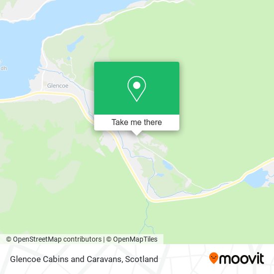 Glencoe Cabins and Caravans map