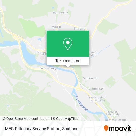 MFG Pitlochry Service Station map