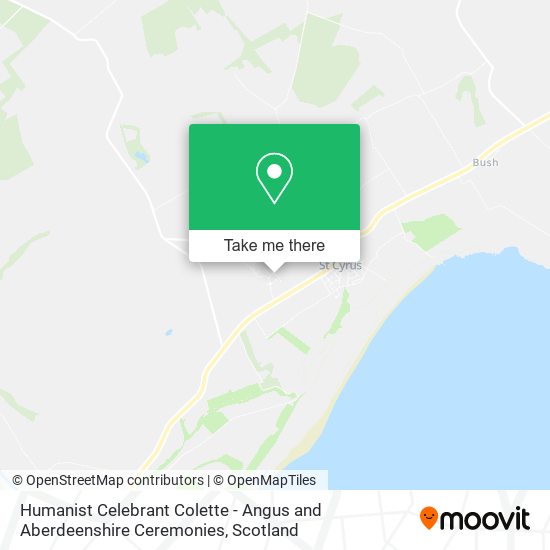 Humanist Celebrant Colette - Angus and Aberdeenshire Ceremonies map