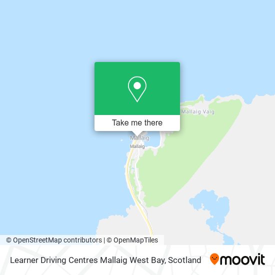 Learner Driving Centres Mallaig West Bay map