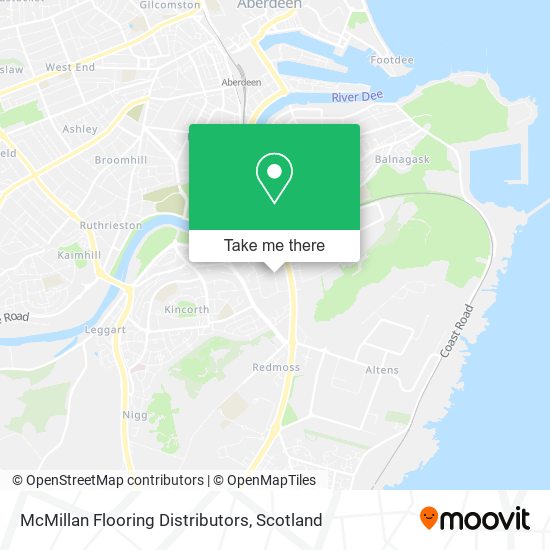 How to get to McMillan Flooring Distributors in Aberdeen by bus or train?