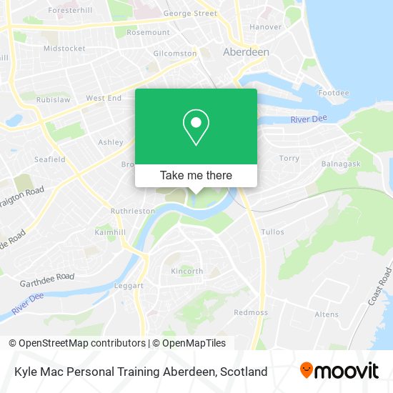 Kyle Mac Personal Training Aberdeen map