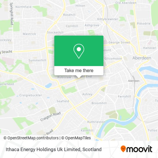 Ithaca Energy Holdings Uk Limited map