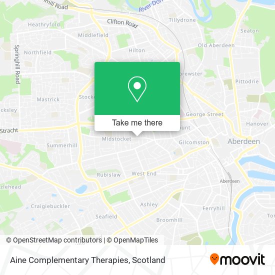 Aine Complementary Therapies map