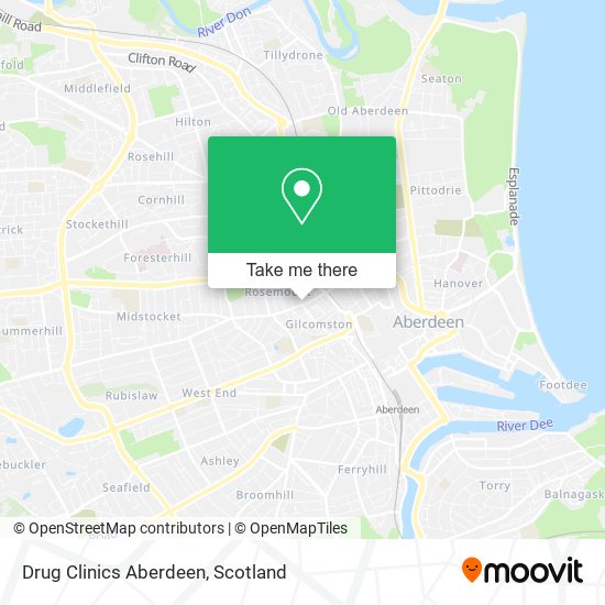 Drug Clinics Aberdeen map